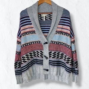 Vintage 80's Kirra Aztec Chunky Knit Cardigan - Comfy and Cozy Grannycore